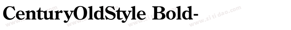 CenturyOldStyle Bold字体转换